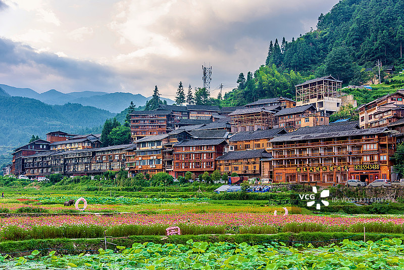 中国贵州黔东南西江千户苗寨图片素材