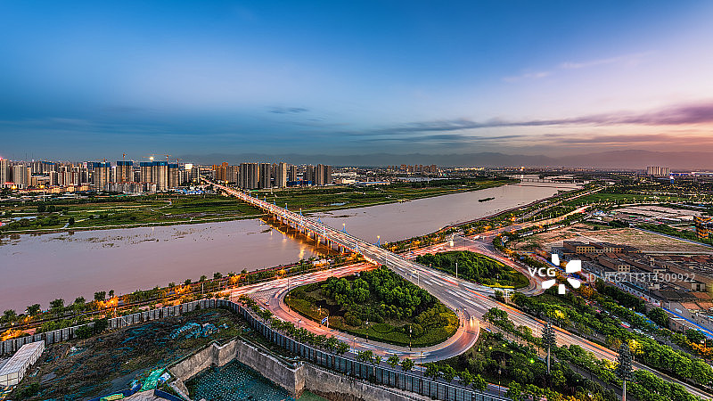 渭河秦都桥图片素材