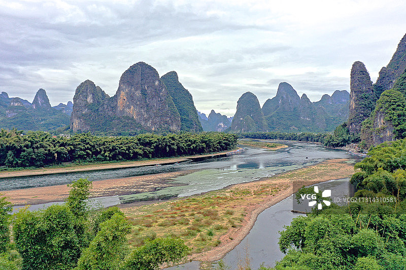 漓江印象，桂林山水之阳朔风光图片素材