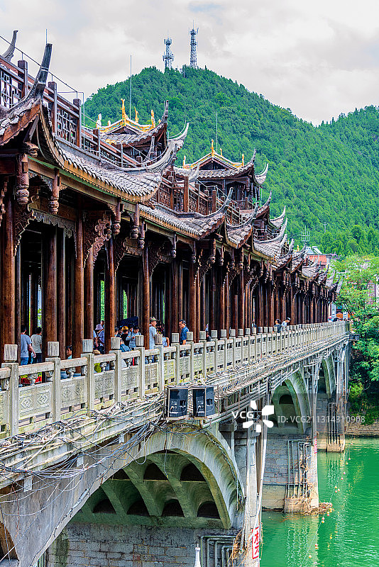 中国贵州黔东南下司古镇剑河廊桥图片素材