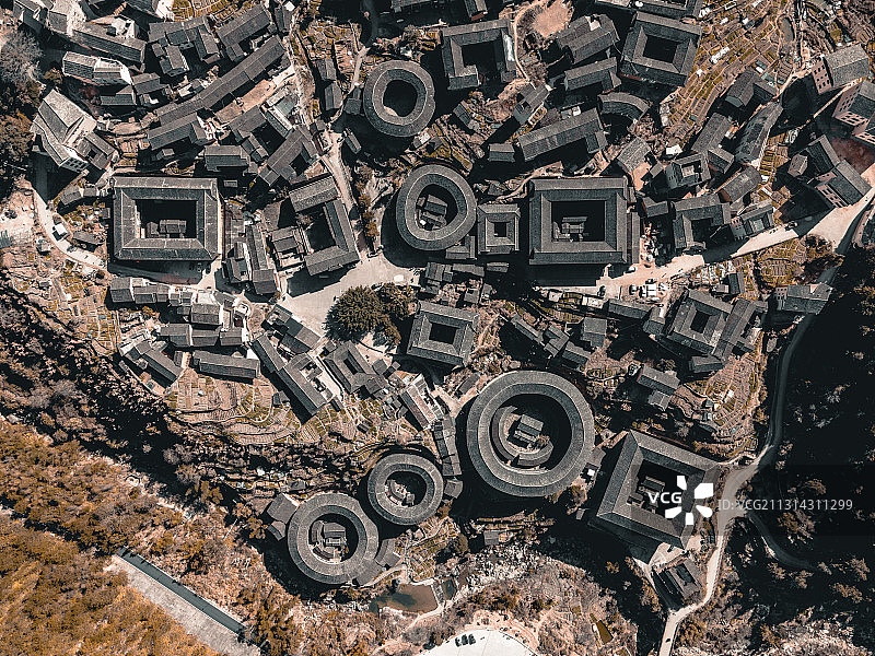 福建土楼，航拍图片素材