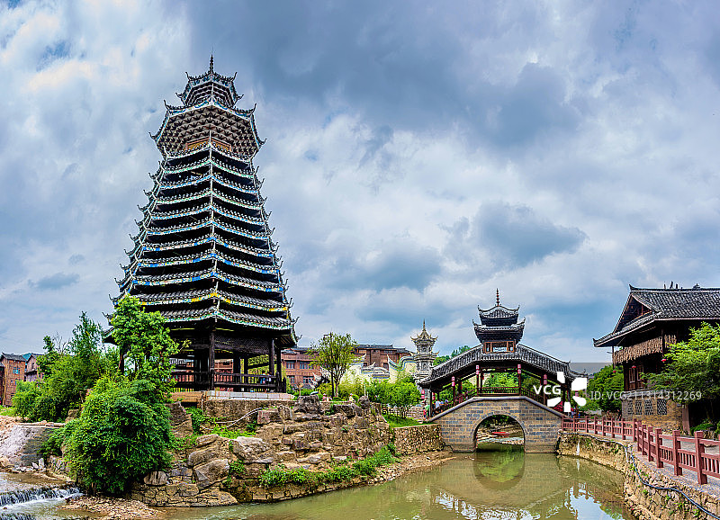 中国贵州黔东南下司古镇图片素材