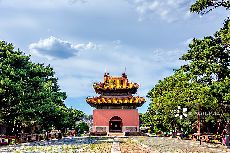 中国辽宁沈阳清昭陵神功圣德碑亭图片素材