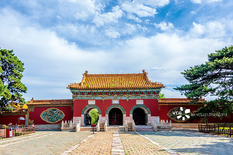 中国辽宁沈阳清昭陵正红门图片素材