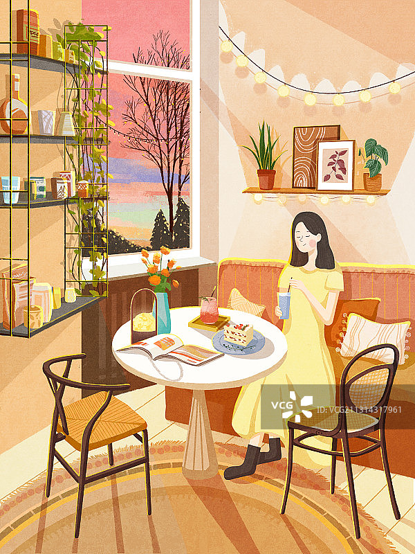 《一个人的生活》之下午茶图片素材