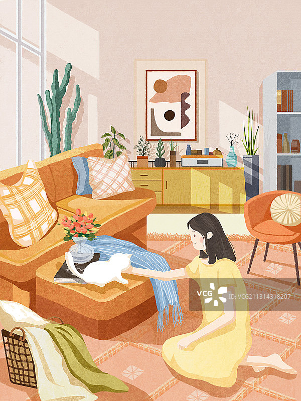 《一个人的生活》之逗猫图片素材