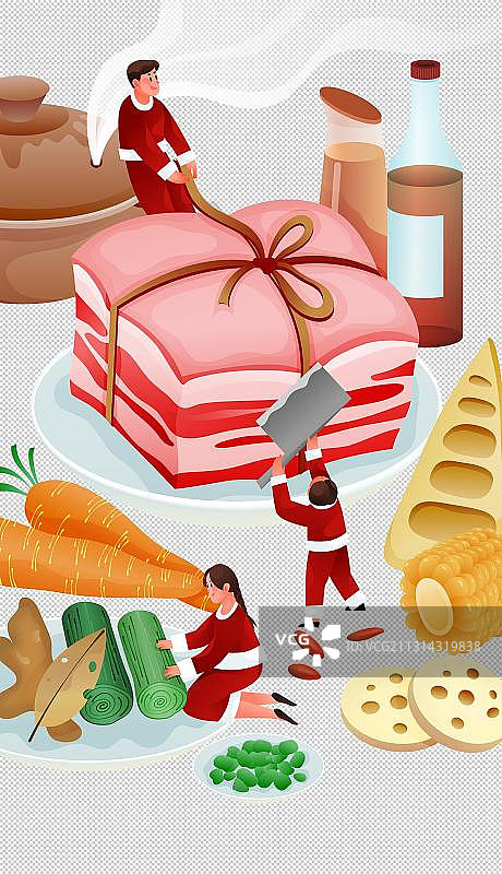 腊月二十六-炖年肉-年俗图片素材