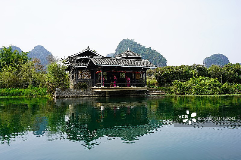 遇龙河风光，桂林山水之阳朔风光图片素材