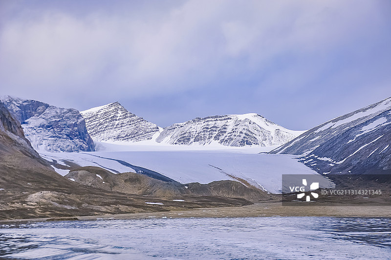 斯瓦尔巴岛摩纳哥冰川图片素材