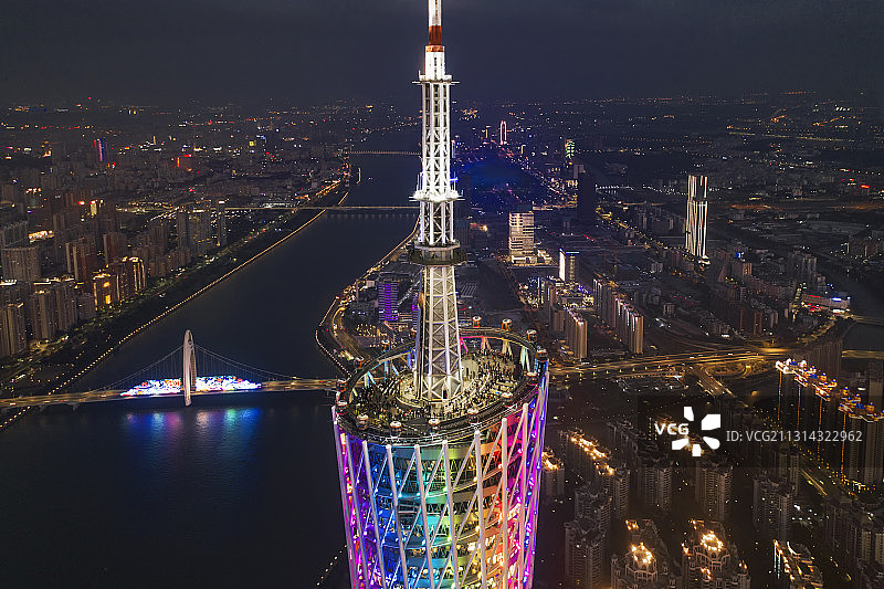 航拍广州塔图片素材