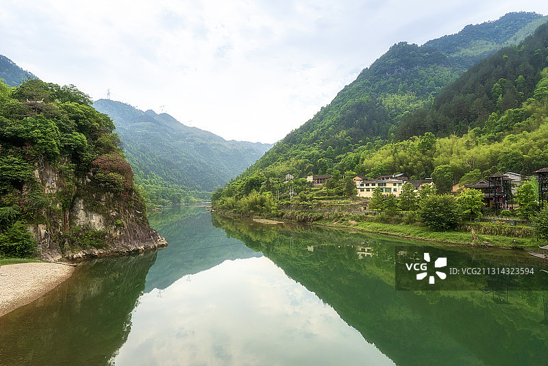 浙江 景宁 大均村 畲乡之窗景色图片素材