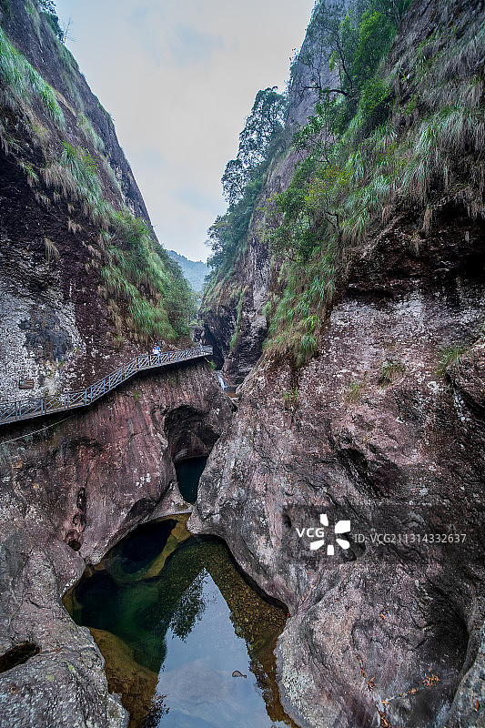 浙江省温州市文成县4A级景区铜铃山-隐藏着地质奇观“穴壶”图片素材