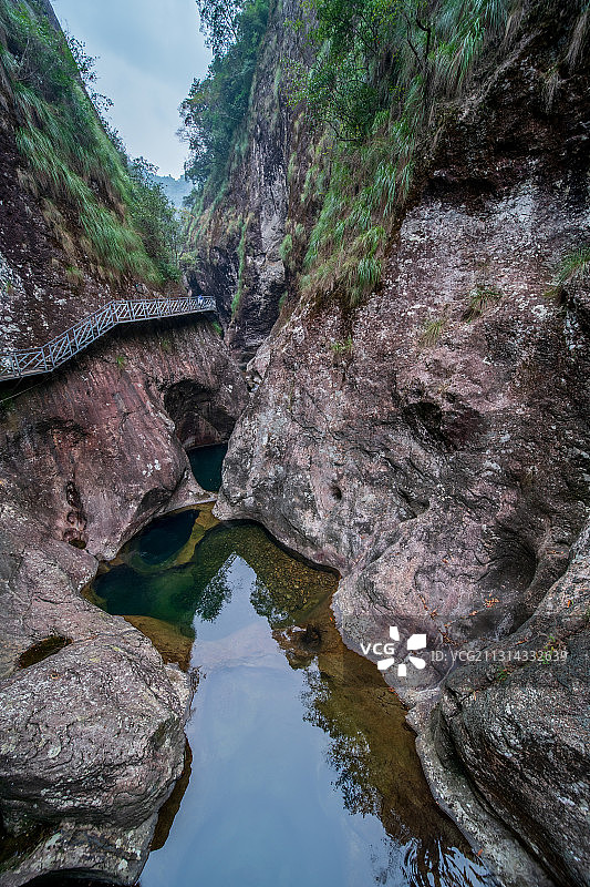 浙江省温州市文成县4A级景区铜铃山-隐藏着地质奇观“穴壶”图片素材