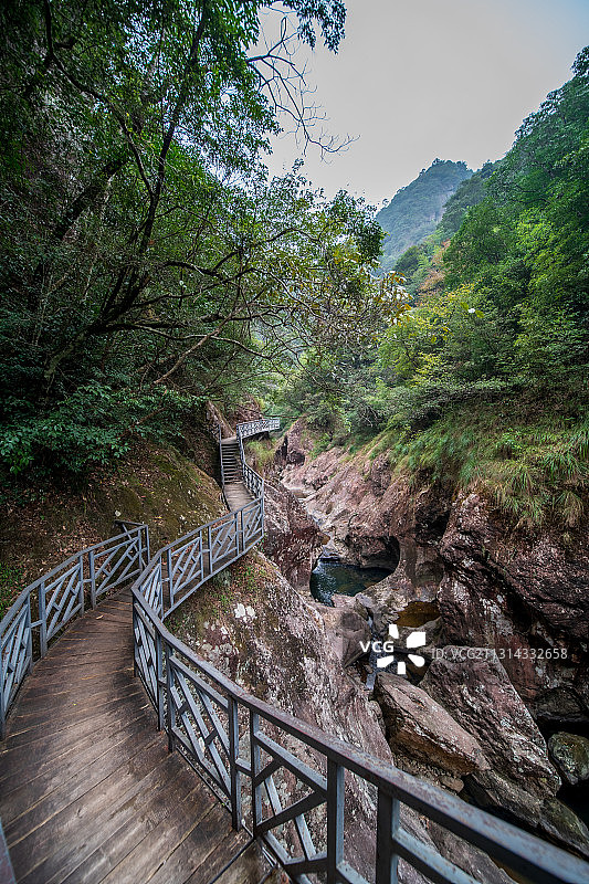 浙江省温州市文成县4A级景区铜铃山-隐藏着地质奇观“穴壶”图片素材