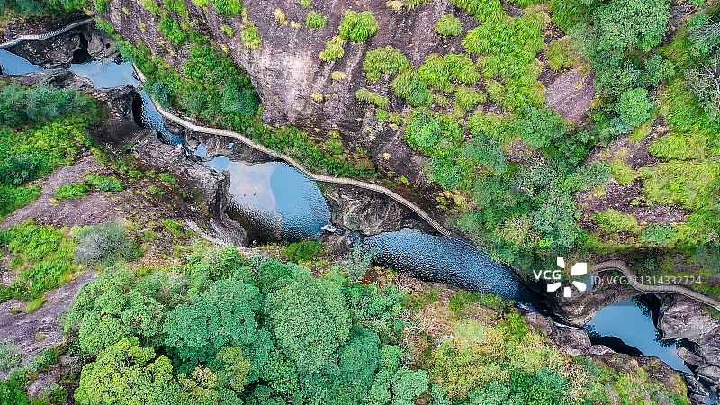浙江省温州市文成县4A级景区铜铃山-隐藏着地质奇观“穴壶”图片素材