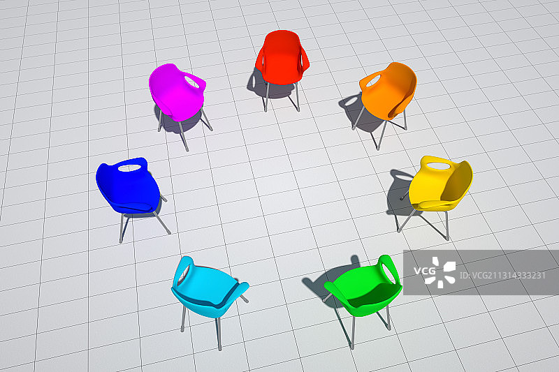 七彩虹椅子图片素材