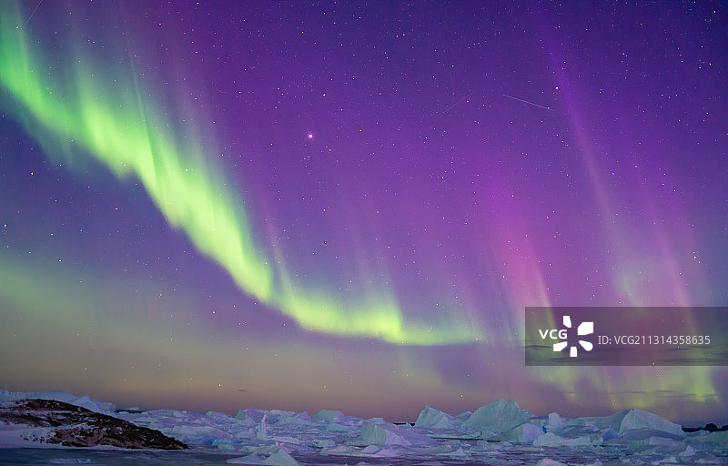 南极极光图片素材