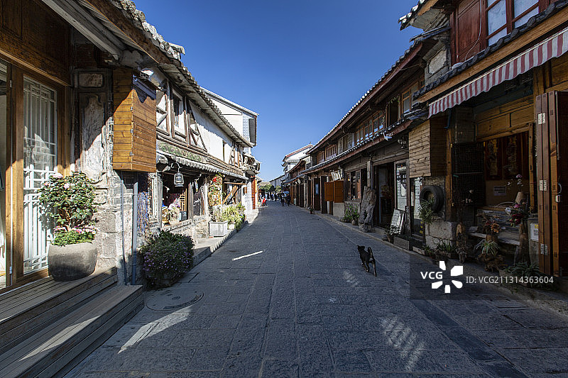 云南省大理市喜洲古镇建筑风光图片素材