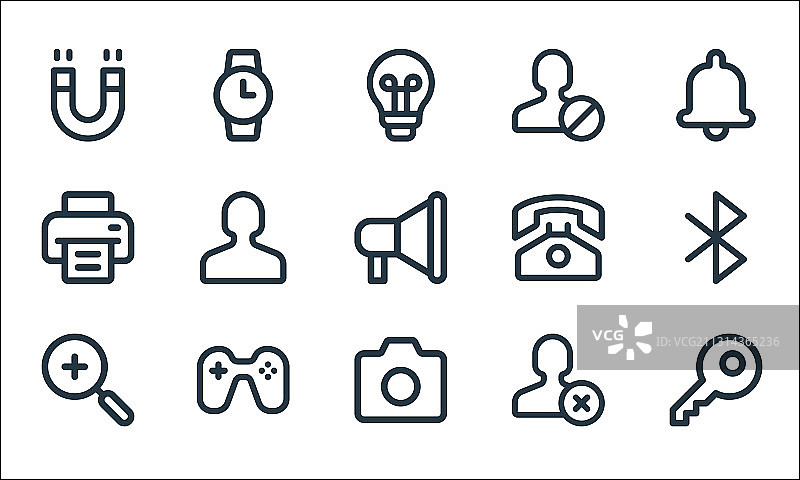 用户界面线图标线性设置质量线图片素材