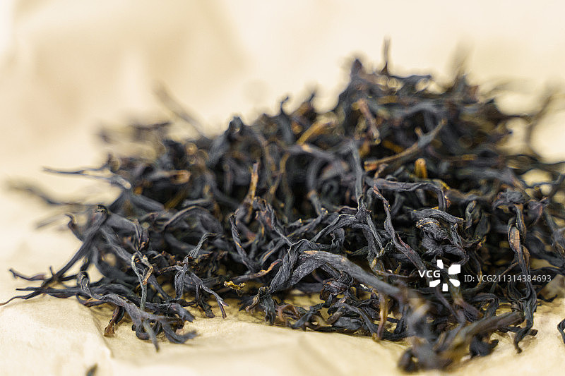 广东潮州凤凰单丛茶茶叶特写图片素材