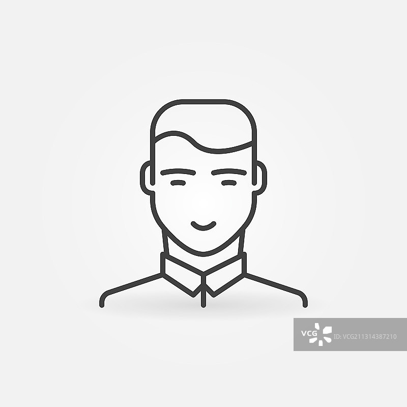 男士肖像轮廓图标图片素材