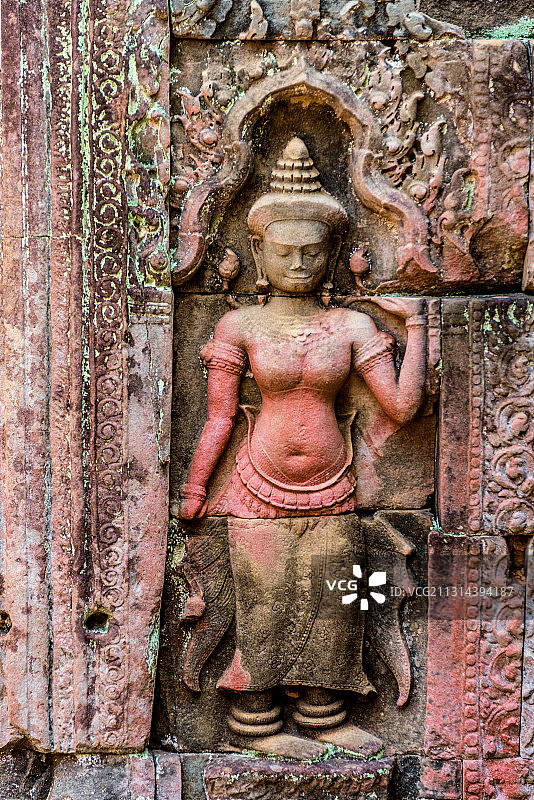 东南亚柬埔寨暹粒吴哥圣剑寺图片素材