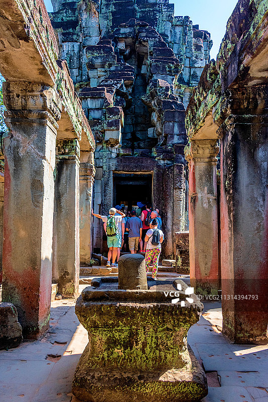 东南亚柬埔寨暹粒吴哥圣剑寺图片素材