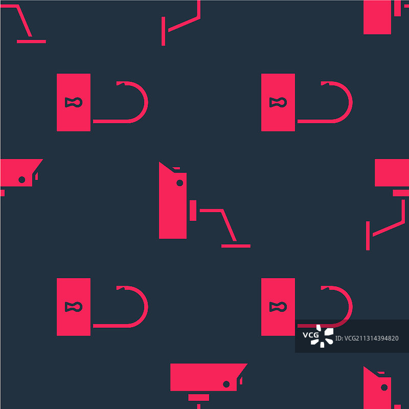 无缝打开的挂锁和安全摄像头素材图片素材