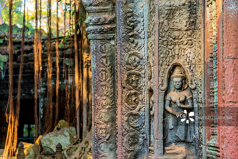 柬埔寨暹粒吴哥塔普伦寺图片素材