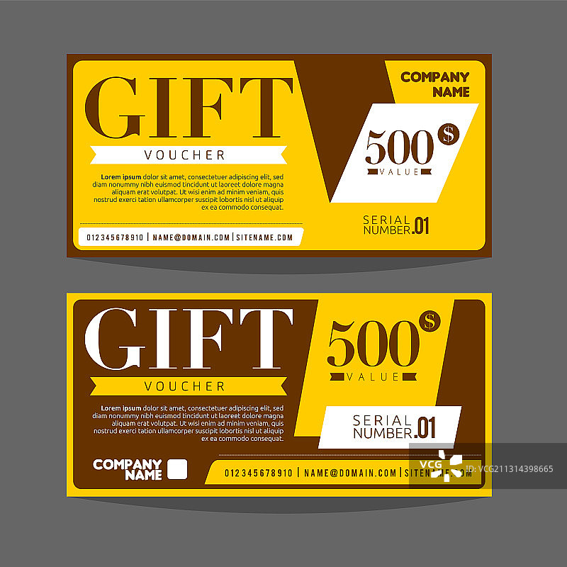 现代黄色礼品券图片素材