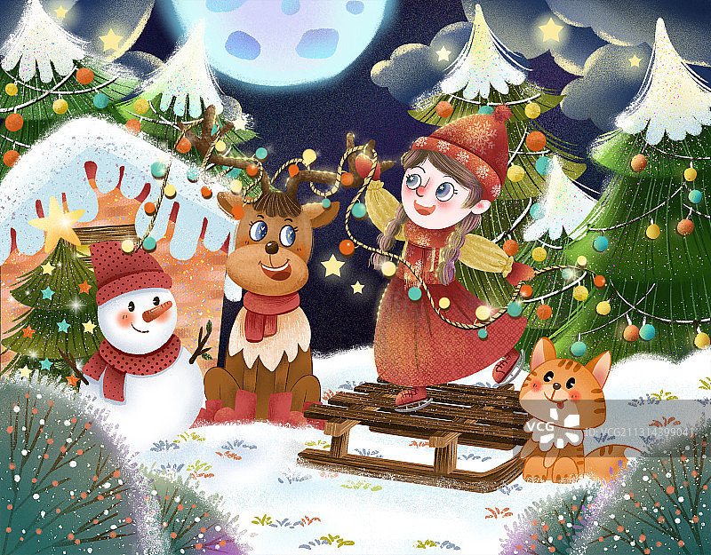 圣诞节北半球的冬天图片素材