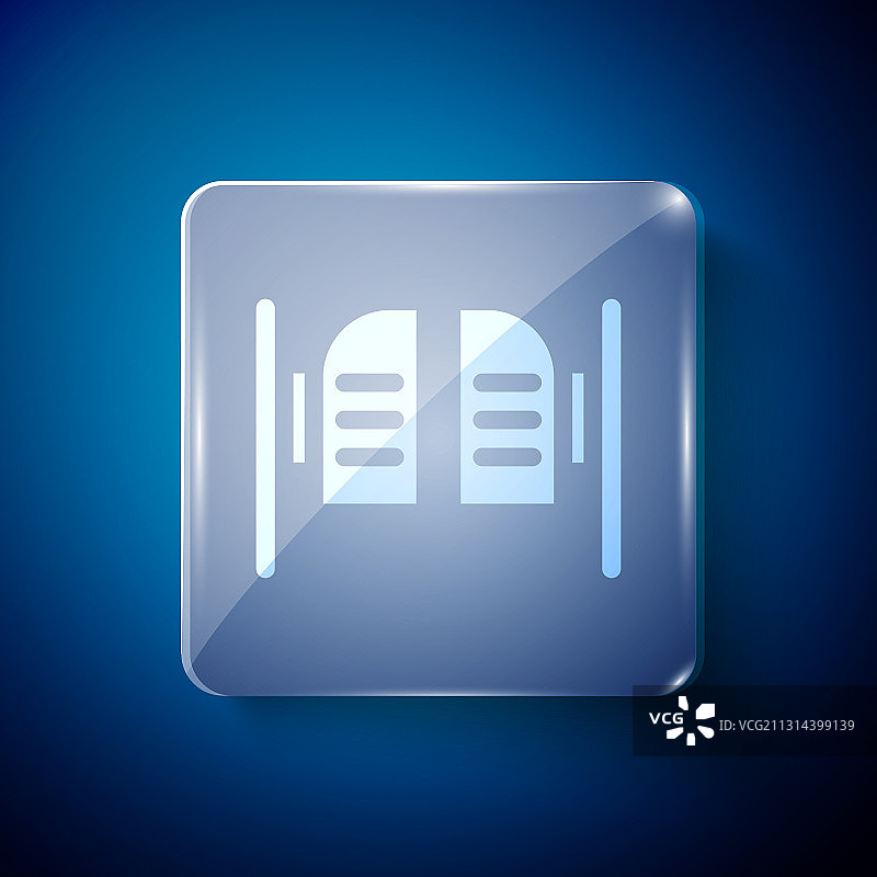 白色西部老式旋转酒吧门图标图片素材