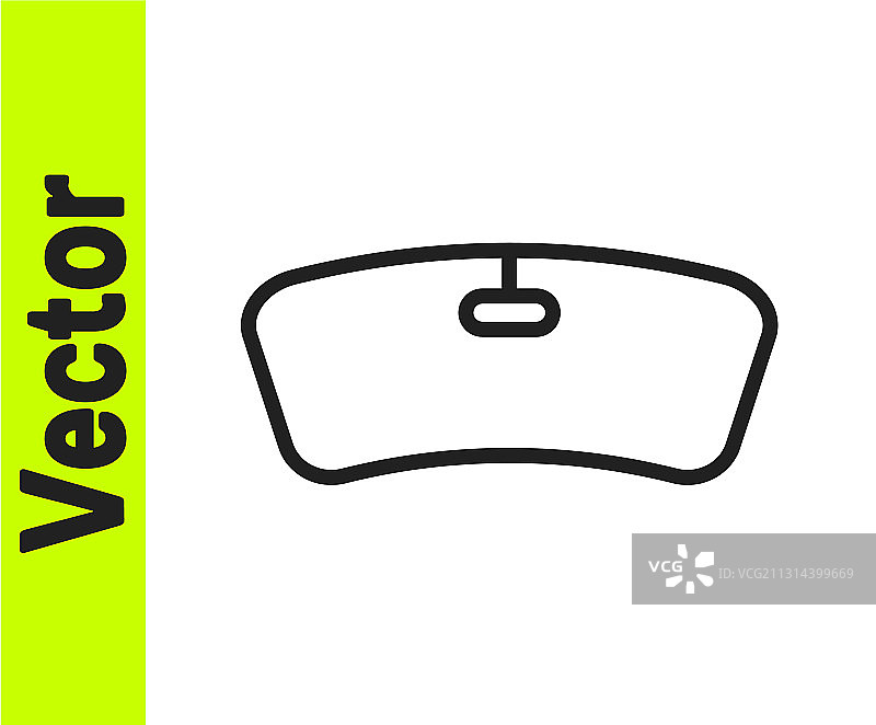 白色背景上的黑色挡风玻璃图标图片素材