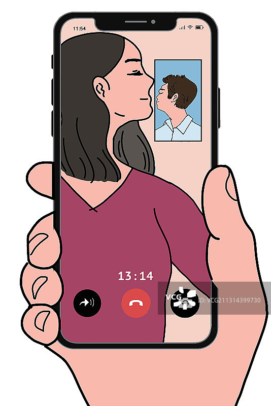 异地情侣图片素材