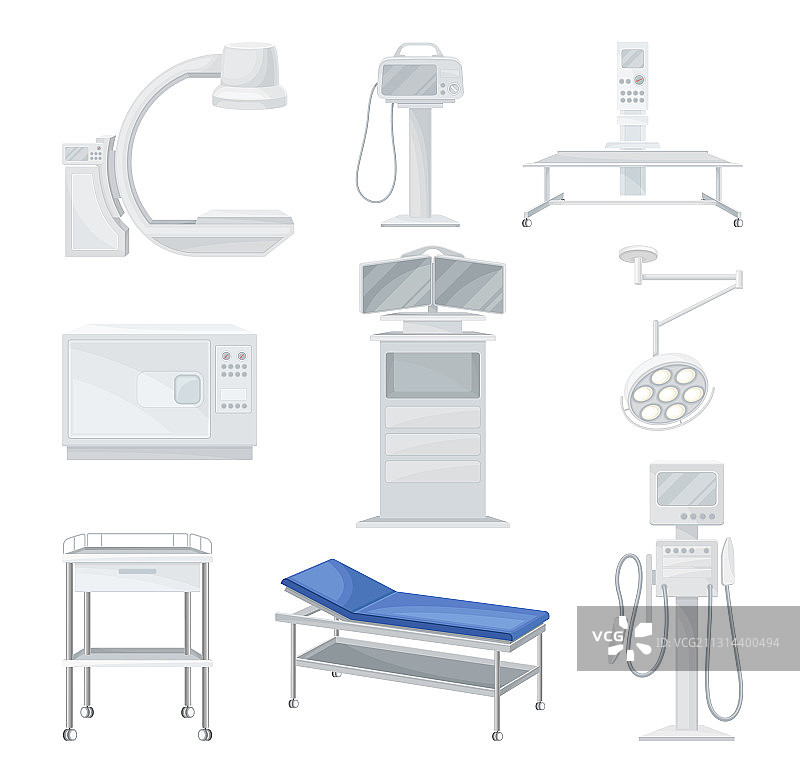 带手术台的诊断医疗设备图片素材