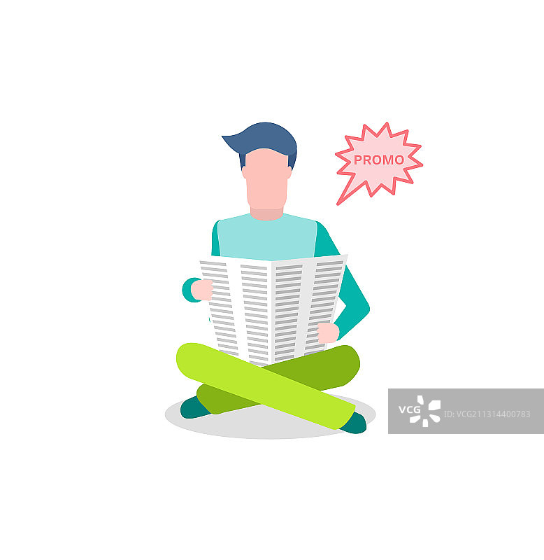 男人阅读报纸，读者正在看报图片素材