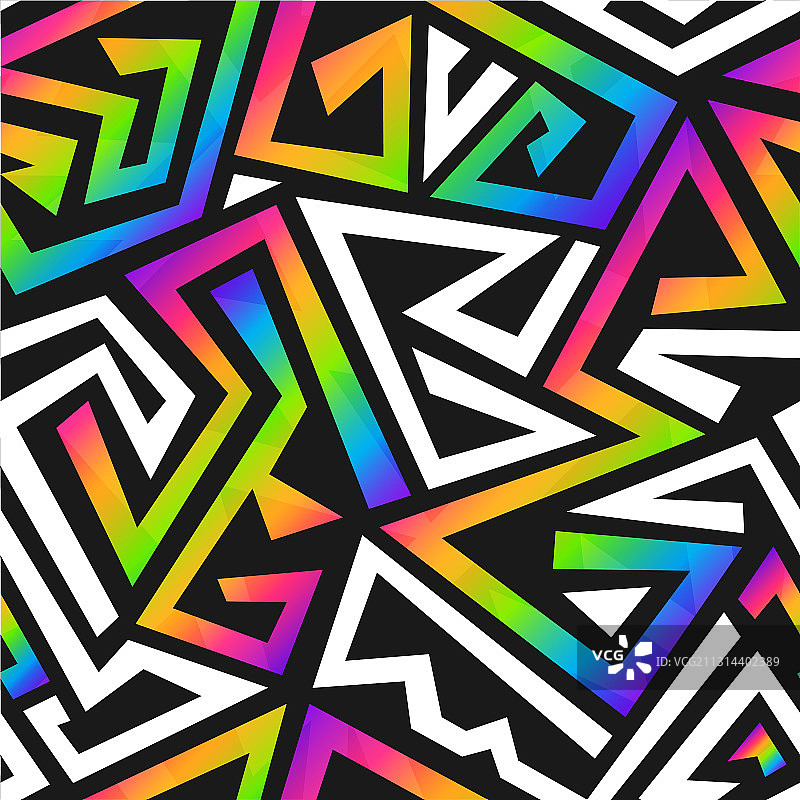 彩虹涂鸦无缝图案图片素材