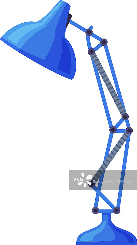 蓝色桌子台灯，适用于公寓和办公室图片素材