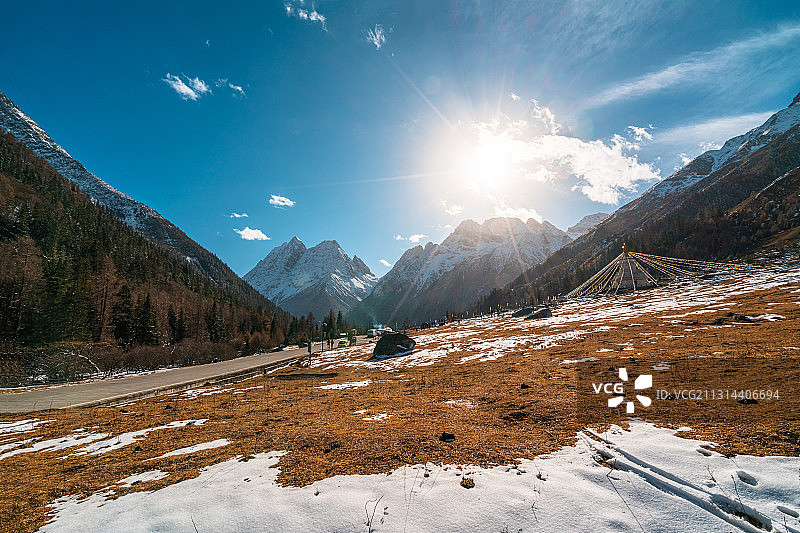 四姑娘山双桥沟风光图片素材