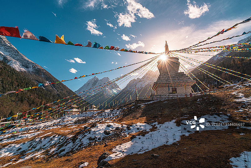 四姑娘山双桥沟风光图片素材