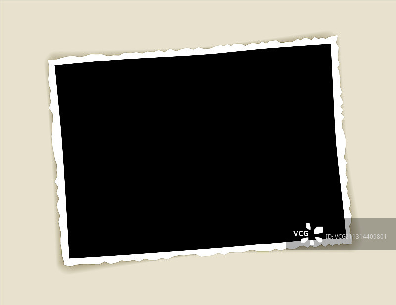 复古空白照片带阴影图片素材