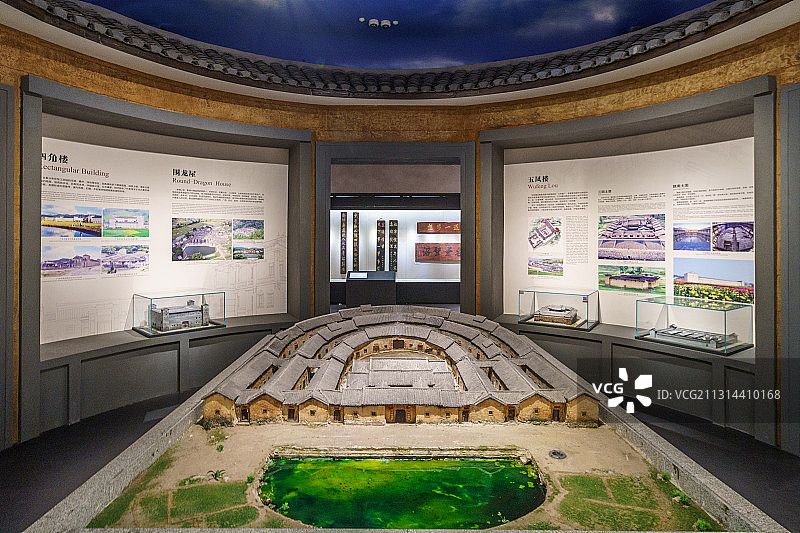 广东梅州中国客家博物馆室内展厅图片素材