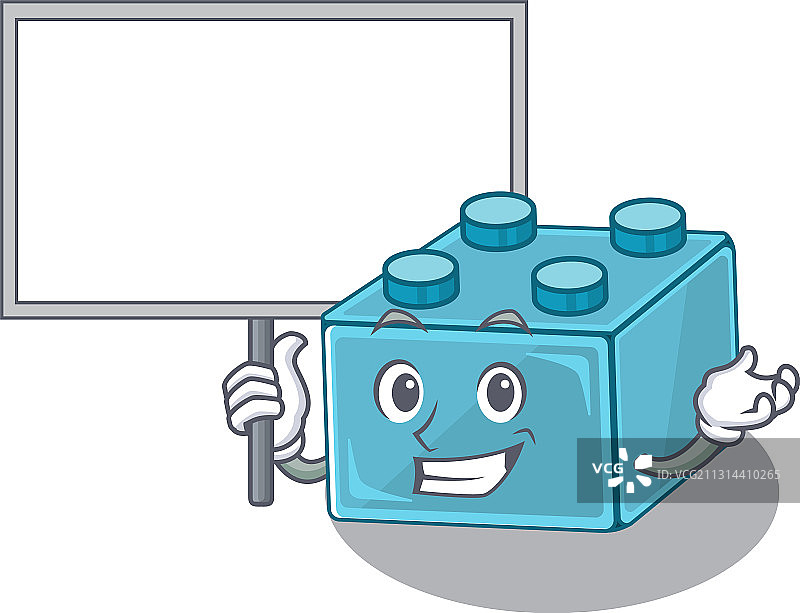 可爱的乐高积木玩具吉祥物设计图片素材