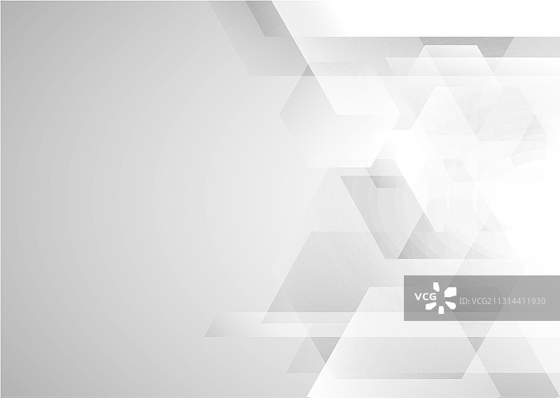 抽象白色和灰色六边形几何背景图片素材