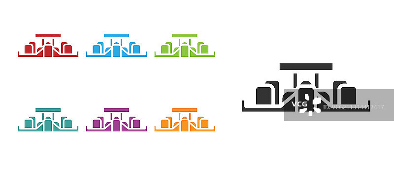 黑色一级方程式赛车图标，白色背景图片素材
