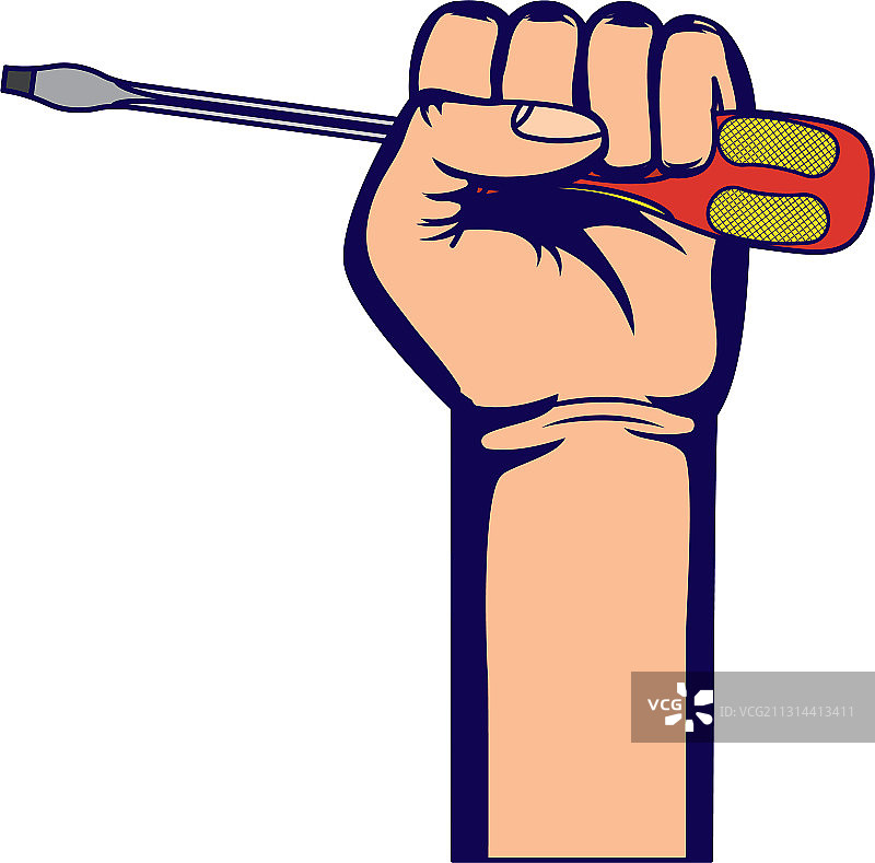 手持螺丝刀工具图标图片素材