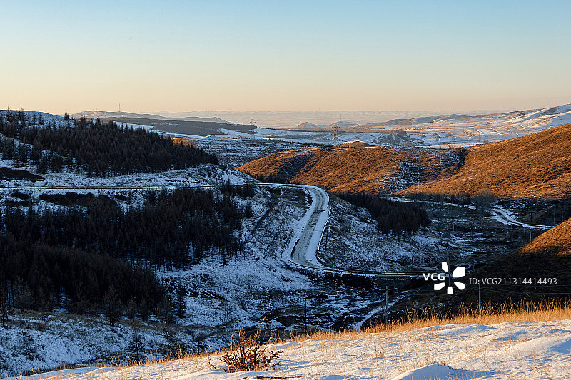 哈达门高原牧场 呼和浩特 沉醉在哈达门高原牧场的黄昏中图片素材