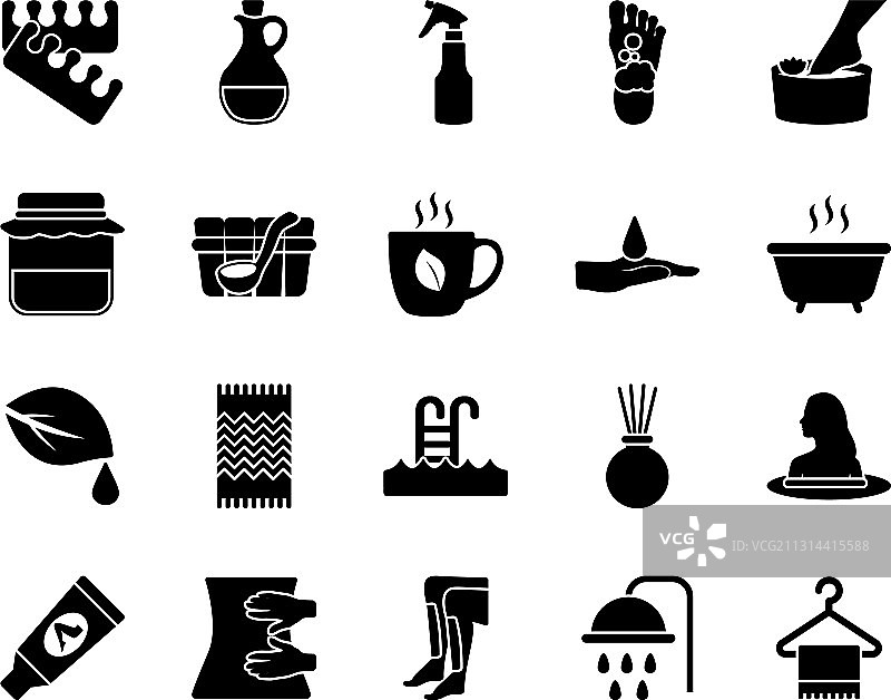 按摩与水疗图标图片素材