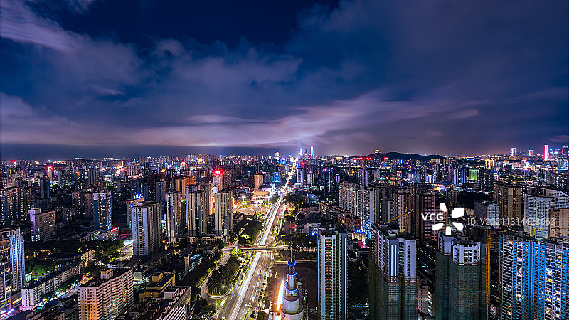 城市之光-南宁夜景图图片素材