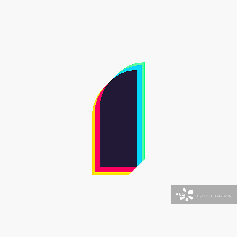 具有立体效果的字母I标志图片素材